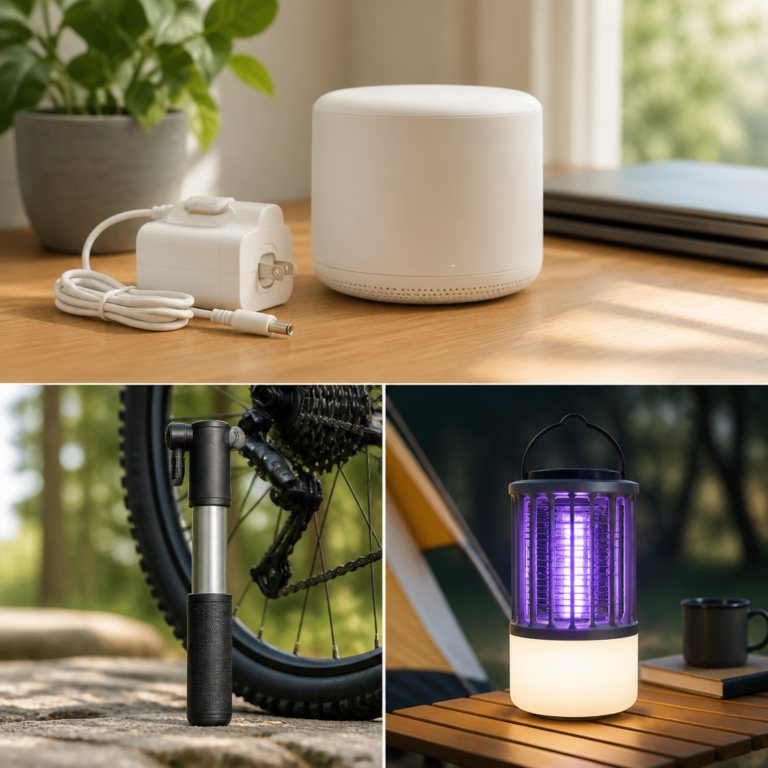 3 практични находки за дома, колелото и къмпинга: захранване за Google Nest Wifi Pro, мини помпа и лампа против комари